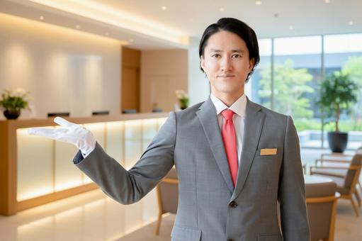 ホテルマン ホテルマン 外国人,外国籍,技能実習生の写真素材
