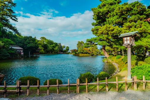 【石川】兼六園 文化財指定庭園 【石川】兼六園 文化財指定庭園 兼六園,石川,金沢の写真素材
