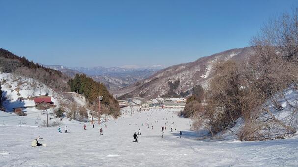 スキー場 スキー場,ゲレンデ,冬山の写真素材