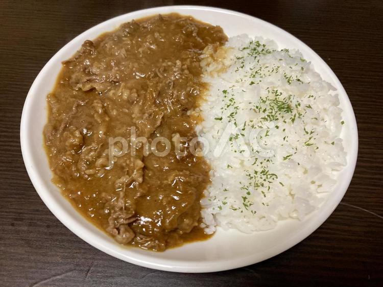家カレー（薄切りビーフ） カレー,ビーフ,自炊の写真素材