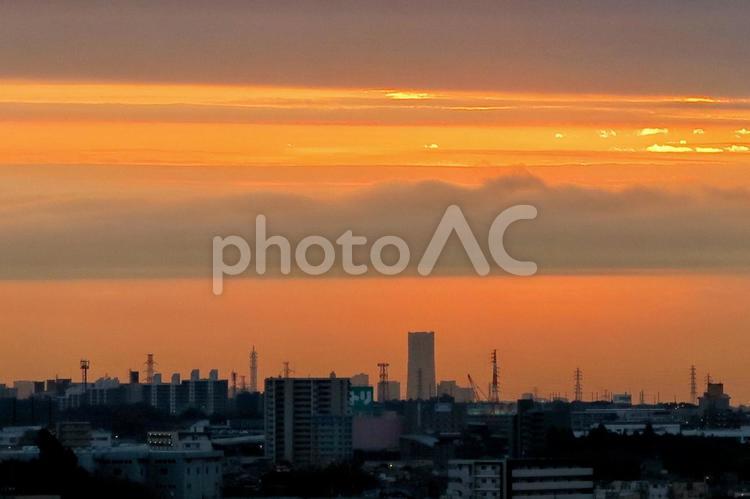 朝焼け　日の出　dawn  朝焼け,夜明け,朝焼け雲の写真素材