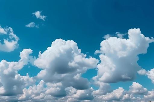爽やかな積雲と青空 爽やかな積雲と青空 雲,積乱雲,入道雲の写真素材