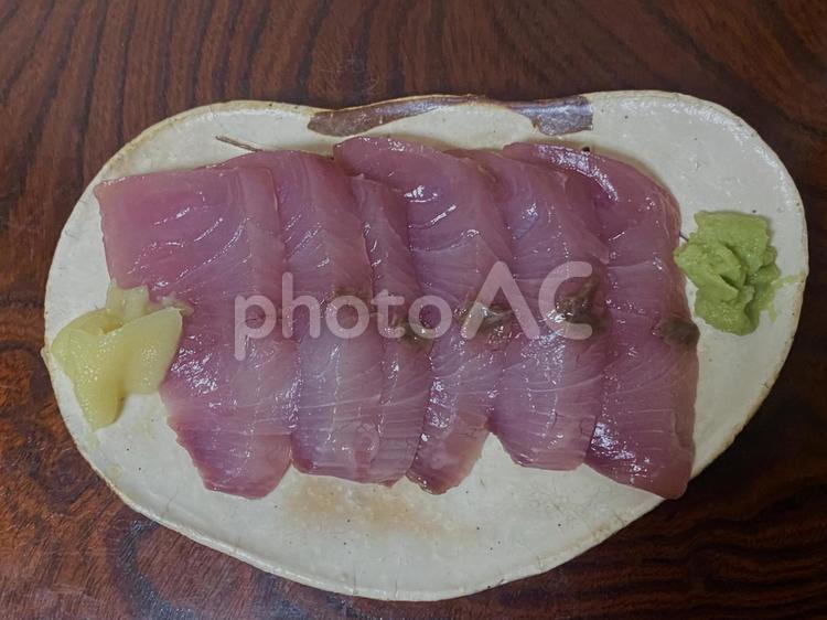 刺身　ブリ　わさび　おろし生姜 刺身,お刺身,ブリの写真素材