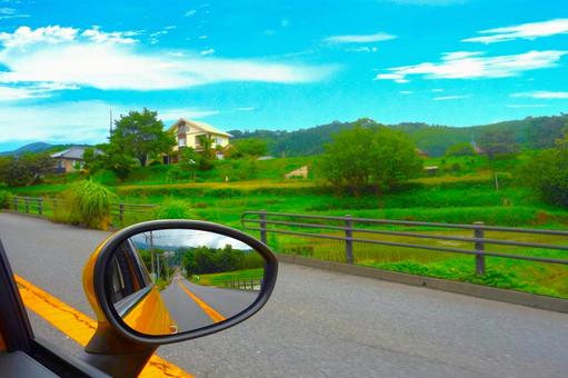 車窓、のどかな光景 車窓、のどかな光景の写真