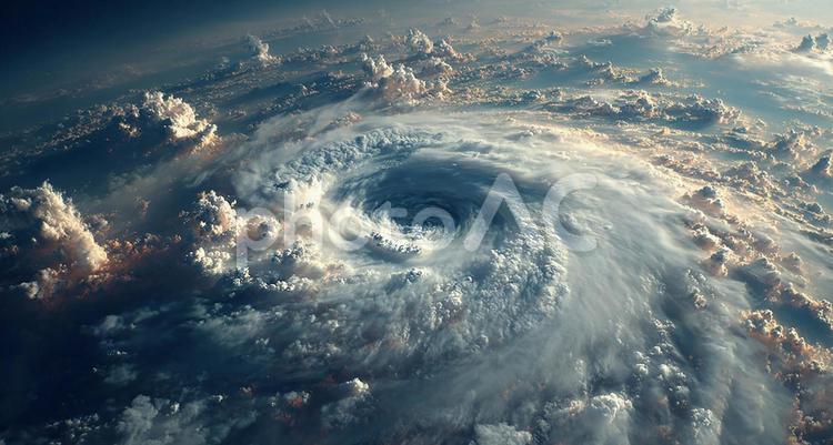 宇宙から捉えたハリケーンの神秘的な姿 宇宙,地球,ハリケーンの写真素材