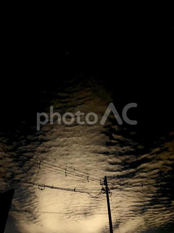 夜の雲 夜,雲,空の写真素材