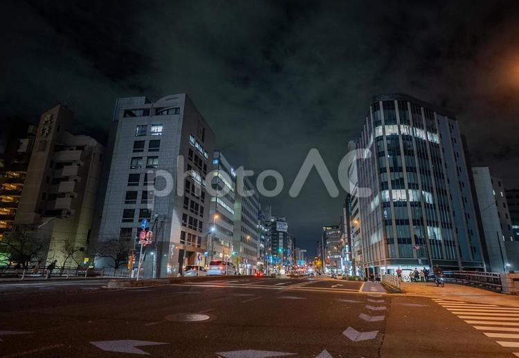 目黒川周辺散歩2023年 目黒川,東京都,夜の写真素材