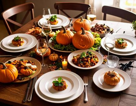 ハロウィンの食事 ハロウィンの食事の写真