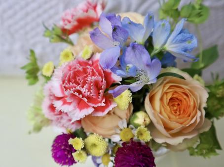 かわいいカラフルな花束のズーム 花,花束,ブーケの写真素材