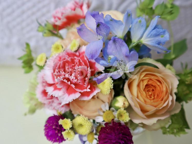 かわいいカラフルな花束のズーム 花,花束,ブーケの写真素材