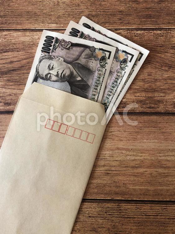 封筒とお金 お金,封筒,給料の写真素材