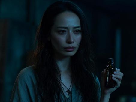 毒を盛ろうとする女性の写真