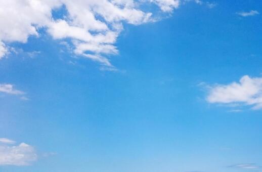 Bright blue sky white cloud background material, sky, blue sky, weather forecast, JPG