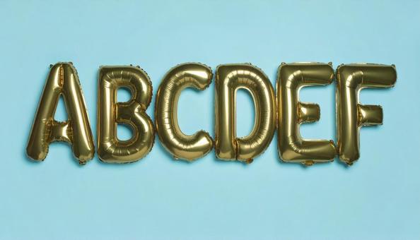 バルーン風船文字 ABCDEF バルーン風船文字 ABCDEFの写真