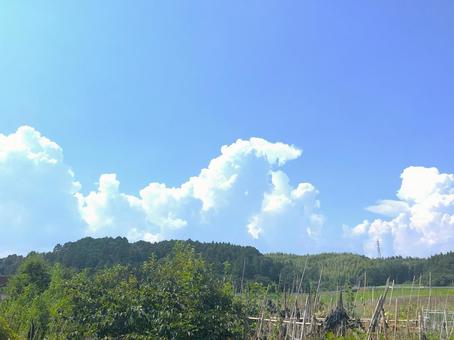 田舎の入道雲 田舎の入道雲の写真