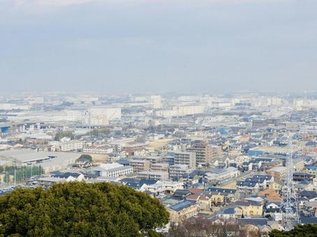 小牧山山頂から見下ろす小牧市街地2 小牧山山頂から見下ろす小牧市街地2 小牧市,住宅街,住宅地の写真素材
