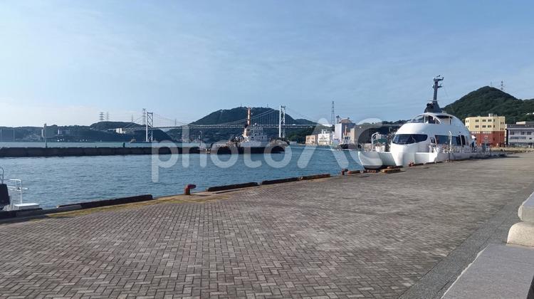 門司港と関門海峡 門司港,門司港駅,北九州市の写真素材
