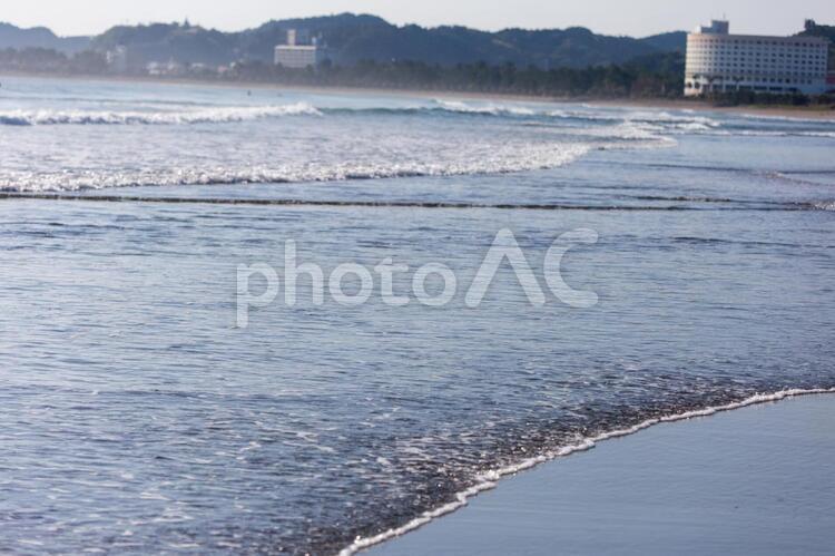 朝日に光る木崎浜の海面5 海,木崎浜,海岸の写真素材