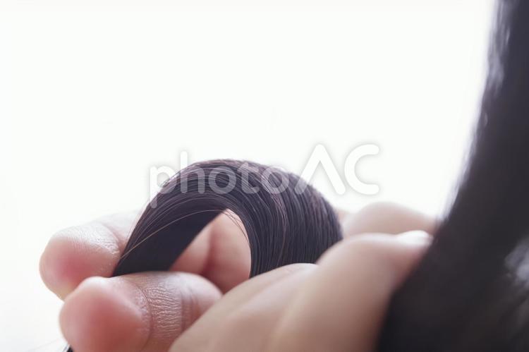 アジア人女性の美しい黒髪 髪の毛,髪,ヘアスタイルの写真素材