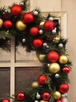 クリスマスリース クリスマスリース クリスマスリース,玄関,扉の写真素材