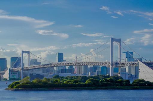 夏空のレインボーブリッジ 夏空のレインボーブリッジの写真