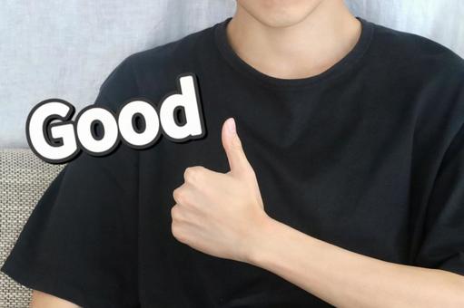 Goodポーズの男性 Goodポーズの男性 グッド,いいね,ナイスの写真素材