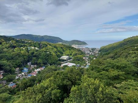 山から見る伊東市・宇佐美の集落 山から見る伊東市・宇佐美の集落 伊東市,宇佐美,集落の写真素材