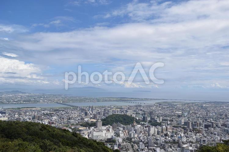 【徳島】眉山公園の風景 眉山公園,公園,展望台の写真素材