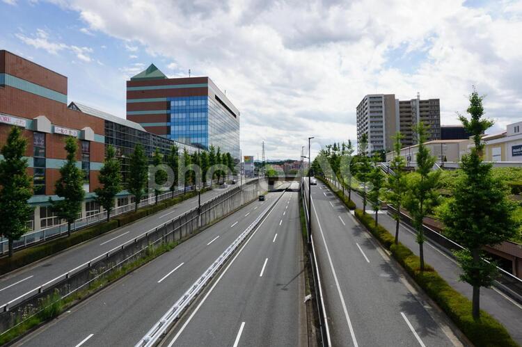 都道１５８号線　南大沢 １５８号,南大沢,道路の写真素材
