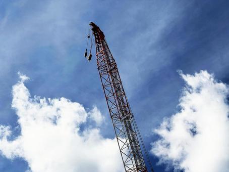 クレーン 産業用クレーン,クレーン,吊るの写真素材