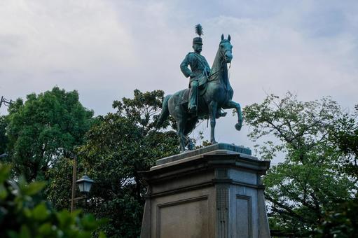 上野恩賜公園の騎馬像 上野恩賜公園,上野,騎馬像の写真素材