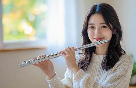 音楽・楽器シリーズ フルート演奏 音楽・楽器シリーズ フルート演奏の写真