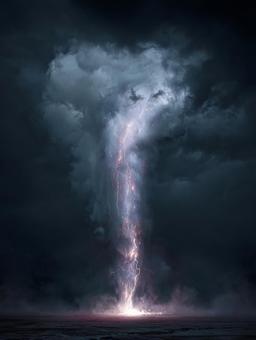空から降り注ぐ雷 空から降り注ぐ雷の写真