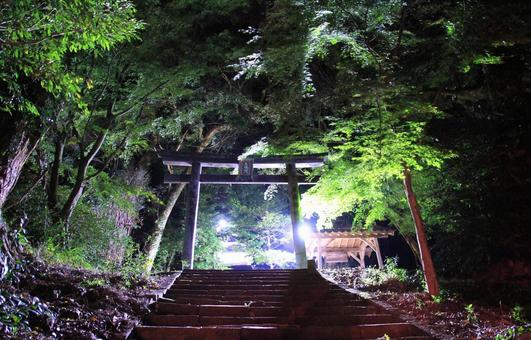 夜の来阪神社 夜の来阪神社の写真