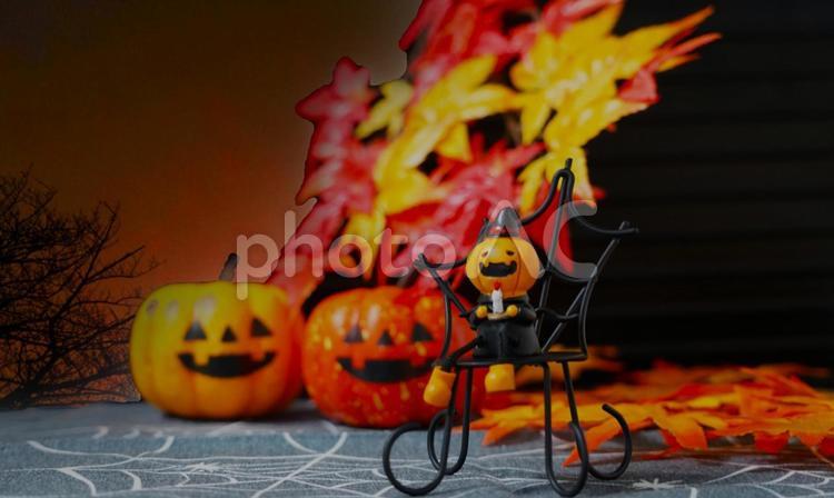 ハロウィン（秋模様） ハロウィン,ジャックオーランタン,かぼちゃの写真素材