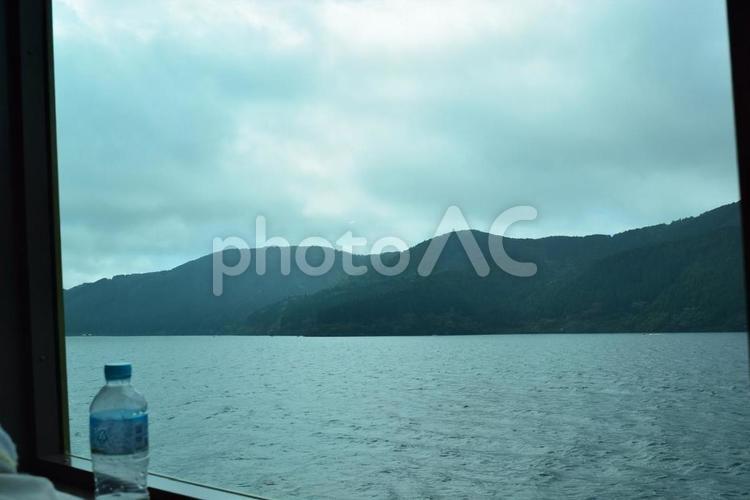 空と山と湖と6 空,雲,湖の写真素材