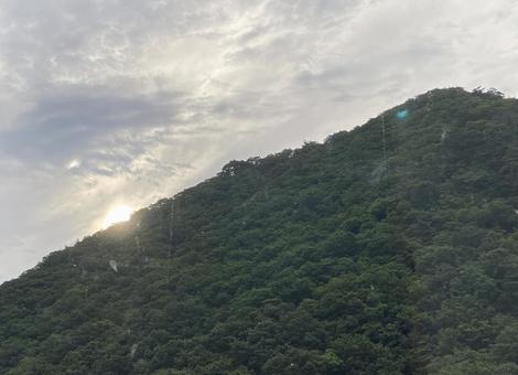 山 朝日 山 朝日の写真