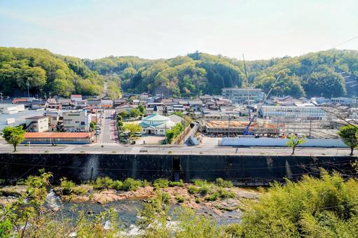 Townscape of Minari, Okuizumo Town, Shimane Prefecture, JPG