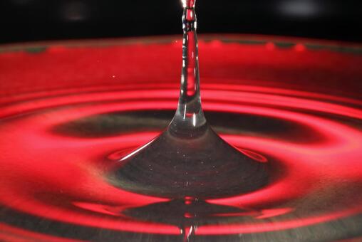 水滴 水滴,水,波紋の写真素材