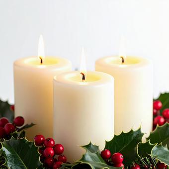 クリスマスキャンドルの写真
