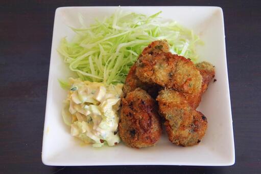 手作りカキフライ 手づくり,カキフライ,おかずの写真素材