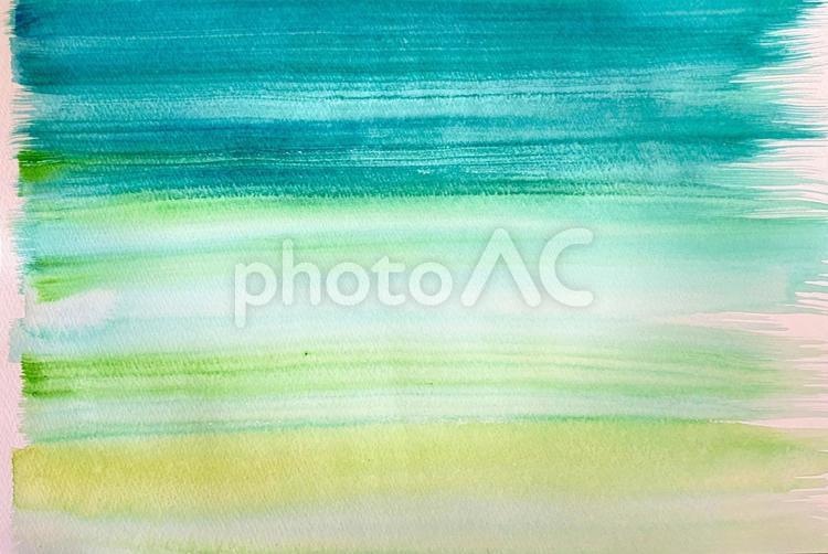 緑と黄色のグラデーション水彩画の背景素材 背景,素材,壁紙の写真素材