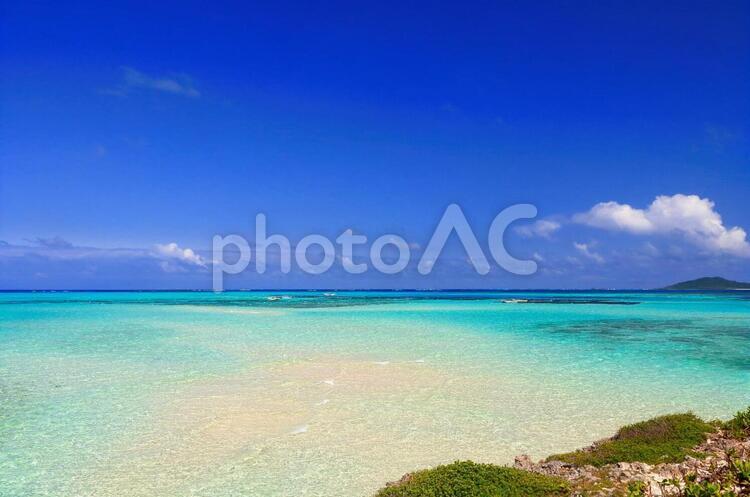 宮古島の海 海,自然,波の写真素材