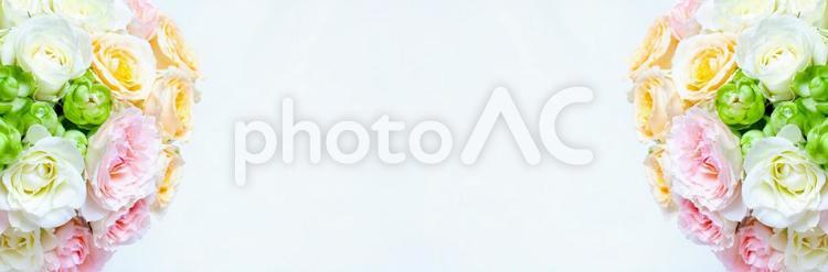 主に八重バラの花束イメージ素材 花,ピンク,バラの写真素材