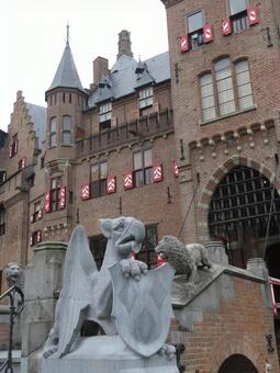オランダ デハール城 オランダ デハール城 オランダ,ヨーロッパ,門の写真素材