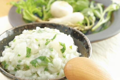春の七草粥 春の七草,七草,七草粥の写真素材