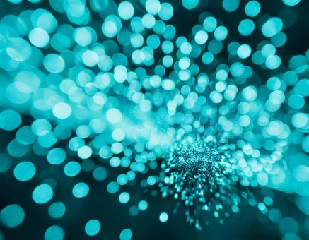 青い玉ボケの写真