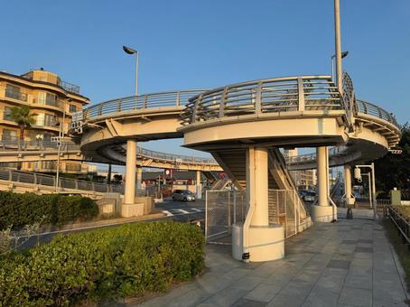 湘南 西浜歩道橋 湘南 西浜歩道橋 江ノ島,湘南,鵠沼の写真素材