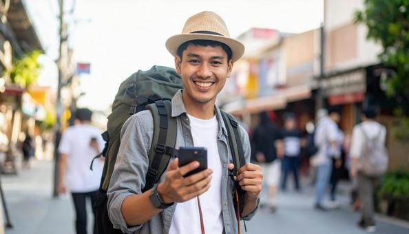 男性と旅 男性と旅の写真