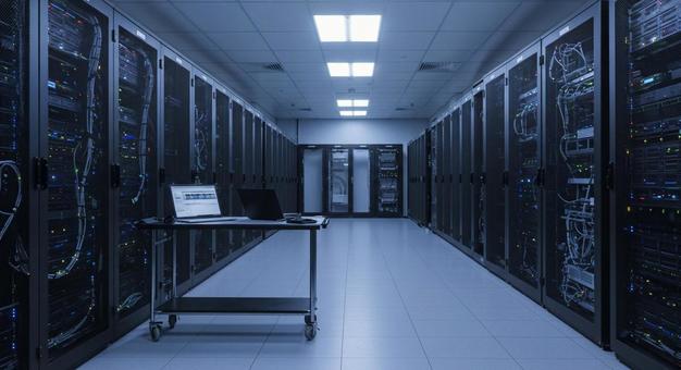 最新のAIデータセンターサーバールーム 最新のAIデータセンターサーバールームの写真